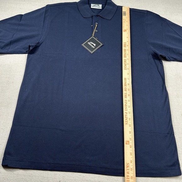 Vintage Slazenger Shirt Mens L Golf Polo Sports Illustrated Navy Blue Y2K Preppy - Picture 9 of 10